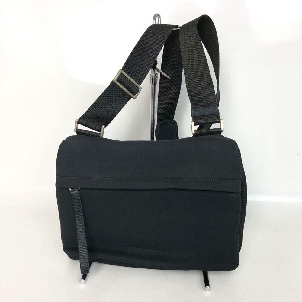 PRADA SPORT Neoprene Shoulder Bag Black Crossbody Very Top Masterpiece